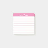 Easy Read Pink Lined Personalized ポストイット (正面)