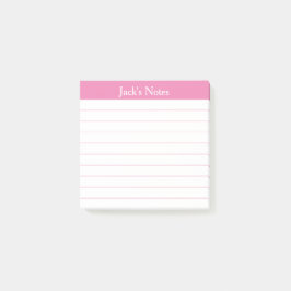 Easy Read Pink Lined Personalized ポストイット