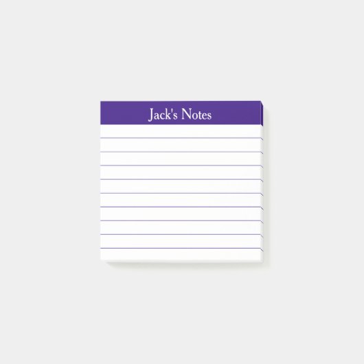 Easy Read Purple Lined Personalized ポストイット (正面)
