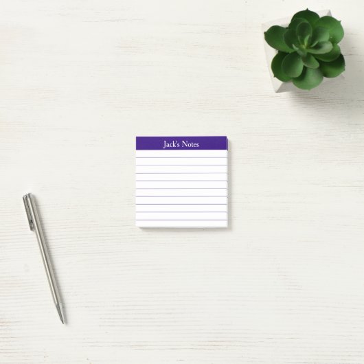 Easy Read Purple Lined Personalized ポストイット (オフィス)