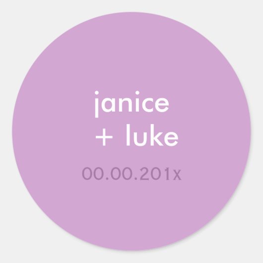 Easy Templateスタンプ/紫/ライラック/ラベンダー ラウンドシール (正面)