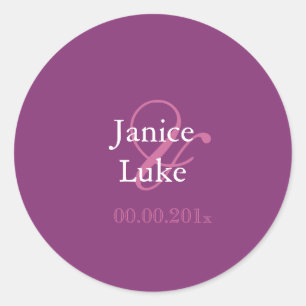 Easy Template スティッカー/紫/マンゴスチン ラウンドシール