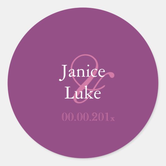 Easy Template スティッカー/紫/マンゴスチン ラウンドシール (正面)