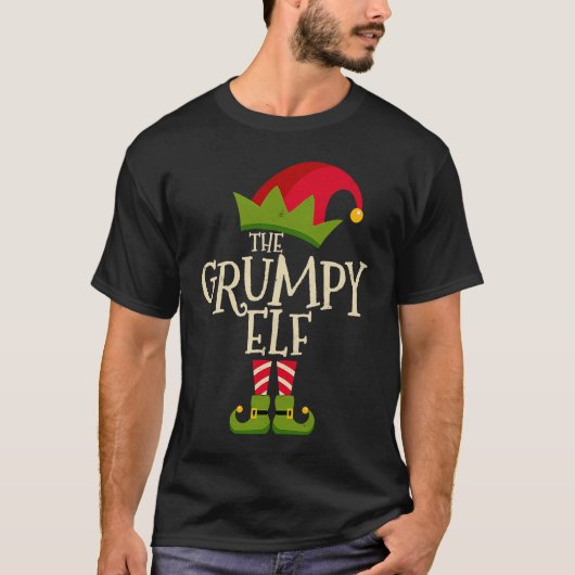 Easy The Grumpy Elf Xmas Costume Family Group  Chr Tシャツ (正面)