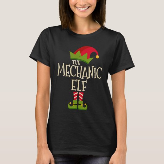 Easy The Mechanic Elf Costume Family Group Christ Tシャツ (正面)