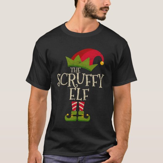 Easy The Scruffy Elf Costume Family Group Christma Tシャツ (正面)