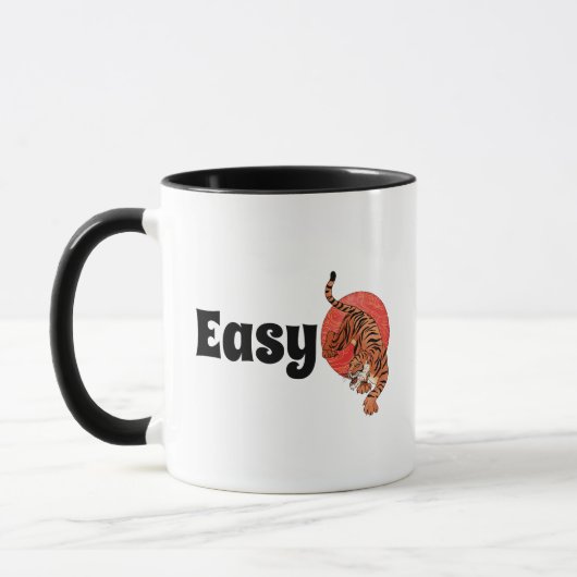 "Easy Tiger" Classic Mug – Bold Typography マグカップ (左)