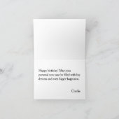 Easy to Customize Unique Bird Lover Birthday カード (内部)