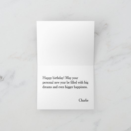 Easy to Customize Unique Bird Lover Birthday カード (内部)