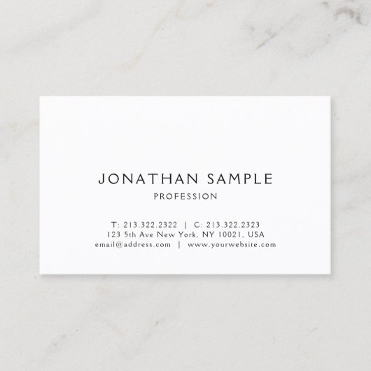 Easy to Make Cute Simple Graphic Design Modern 名刺 (正面)