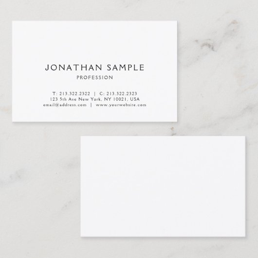 Easy to Make Cute Simple Graphic Design Modern 名刺 (正面/裏面)