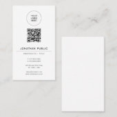 Easy to Make Elegant Template Matte Paper Vertical 名刺 (正面/裏面)