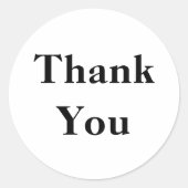 Easy To Read Minimal Thank You ラウンドシール (正面)