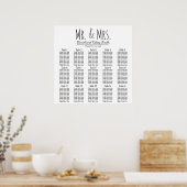 Easy Wedding Seating Chart - More Tables | Poster ポスター (キッチン)