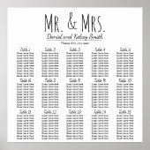 Easy Wedding Seating Chart - More Tables | Poster ポスター (正面)