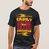 Easyly Distracted Rubber Chicken Tシャツ (正面)