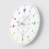 EasyRead Lernuhr Kinderuhr Minimalistisch Bruch ラージ壁時計 (傾斜)