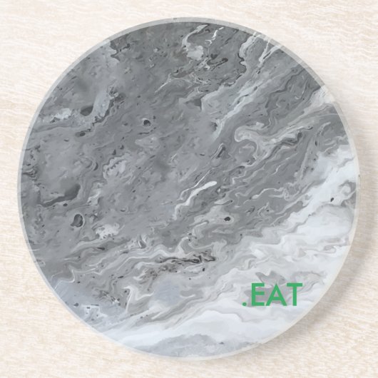 .EATの大理石の灰色のプレート コースター (正面)