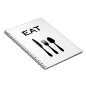 EAT - キッチンの料理レシピの引用 ノートブック (右側)