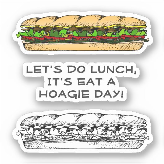 Eat a Hoagie Day シール (正面)
