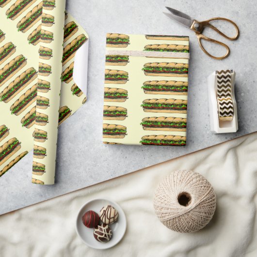 Eat a Hoagie Day ラッピングペーパー (クラフト)