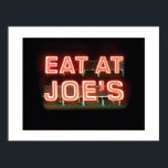 Eat at Joe's-Print ポスター<br><div class="desc">A must have in for your home decor. It's American.</div>