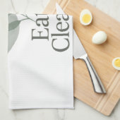Eat Clean Minimalist Kitchen Towel キッチンタオル (四つ折り)
