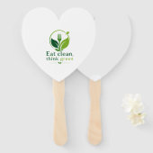 Eat clean, think green hand fan ハンドファン (正面&裏面)