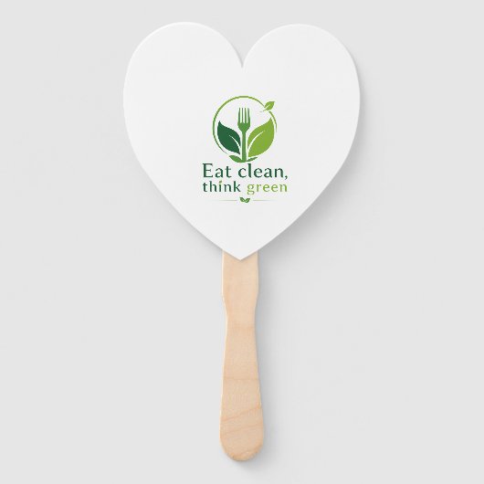 Eat clean, think green hand fan ハンドファン (正面)