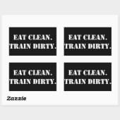 Eat Clean. Train Dirty. 長方形シール (シート)