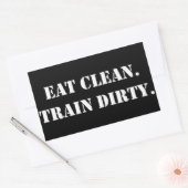 Eat Clean. Train Dirty. 長方形シール (封筒)