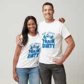 eat clean train dirty citation musculation haltere tシャツ (ユニセックス)