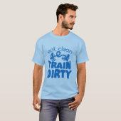 eat_clean_train_dirty_citation_musculation_haltere tシャツ (正面フル)