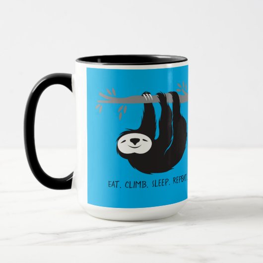 Eat. Climb. Sleep. Repeat. Mug マグカップ (左)