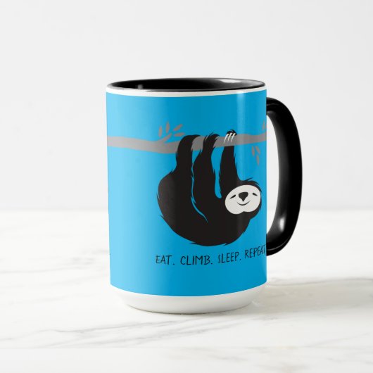Eat. Climb. Sleep. Repeat. Mug マグカップ (正面右)