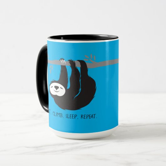 Eat. Climb. Sleep. Repeat. Mug マグカップ (正面左)
