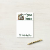 Eat Drink and Be Irish Gnome Notes ポストイット (デスク上)