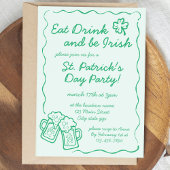 Eat Drink and Be Irish Party Invitation 招待状