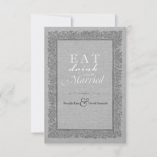 Eat Drink and be Married ご招待 招待状 (正面)
