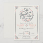 Eat Drink and Be Married ウェディングインビテーション 招待状 (正面/裏面)