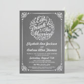 Eat Drink and Be Married ウェディングインビテーション 招待状 (スタンド正面)