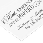 Eat Drink and Be Married ウェディング ショートテーブルランナー (コーナー)