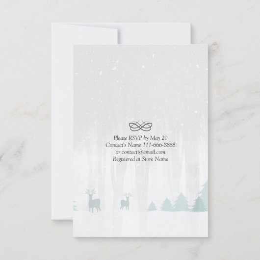 Eat Drink and Be Married ウェディング 冬の招待状 招待状 (裏面)