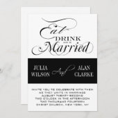 Eat, Drink and Be Married ウェディング 招待状 (正面/裏面)