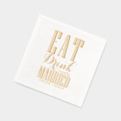 Eat Drink and be Married ウェディング 箔ナプキン (左)