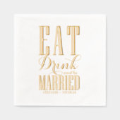 Eat Drink and be Married ウェディング 箔ナプキン (正面)