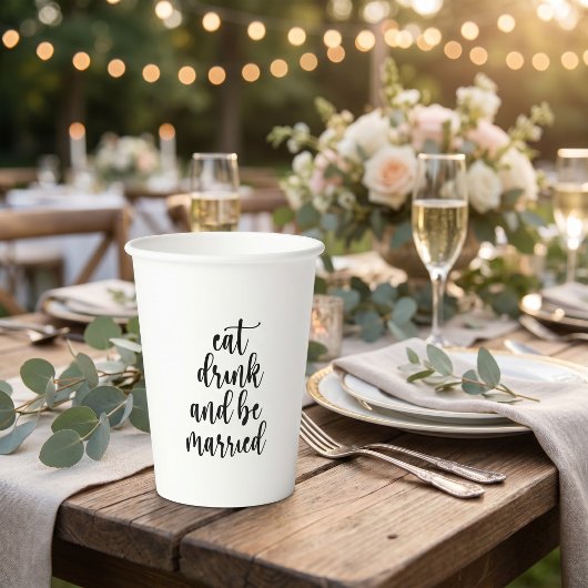 Eat Drink and Be Married ウェディング 紙コップ