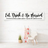 Eat Drink and Be Married カスタムウェディング ウェルカム 横断幕 (インサイチュ)