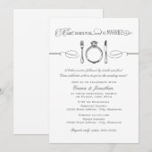 Eat Drink and Be Married チャコールリハーサルディナー 招待状 (正面/裏面)