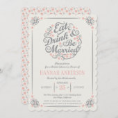 Eat Drink and Be Married ブライダルシャワーの招待状 招待状 (正面/裏面)